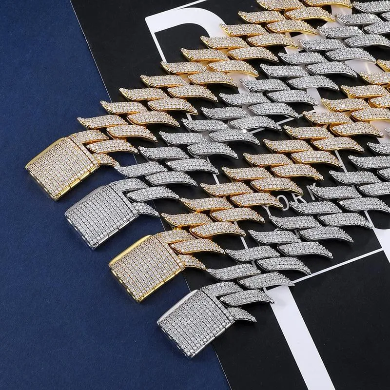 19mm Iced Out Spiked Cuban Link Bracelet