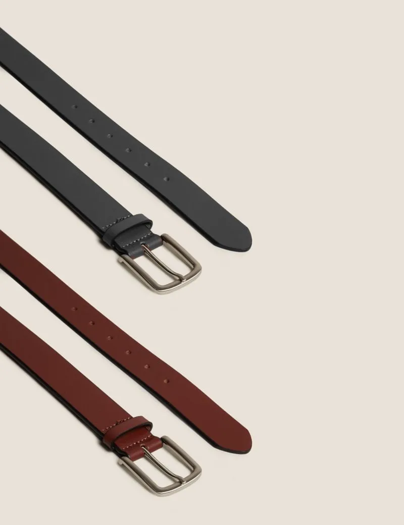 2pk Leather Belts