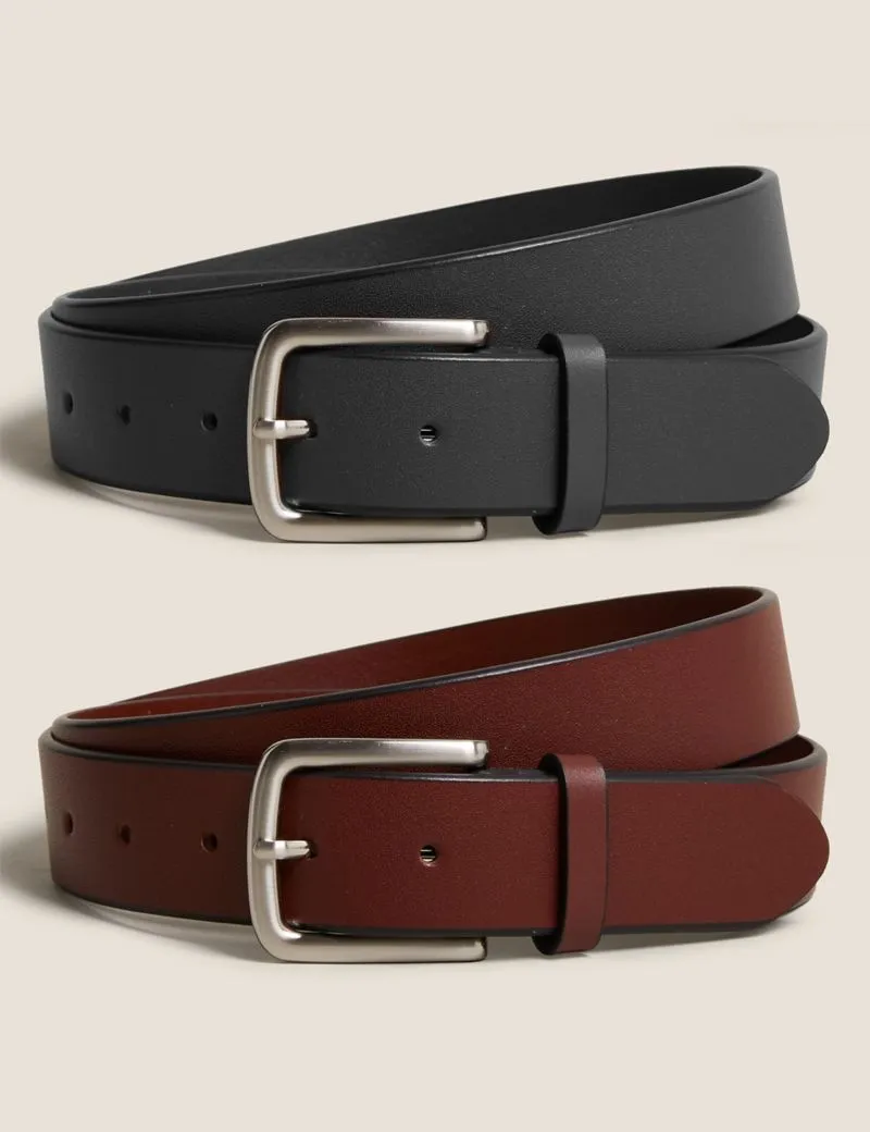 2pk Leather Belts