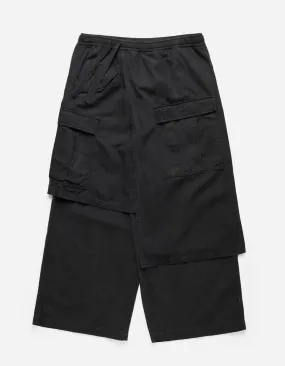 4588 Asym Cargo Hakama Pants Black