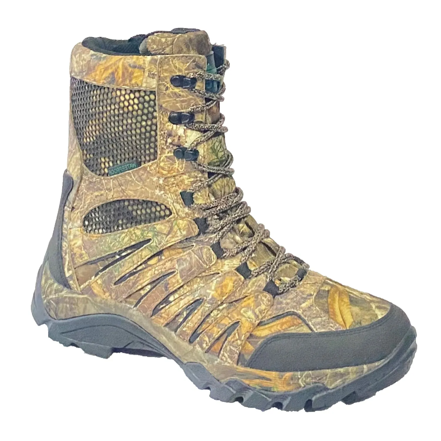 AdTec Mens 8in Waterproof Side Zipper Camo Hunting Boots