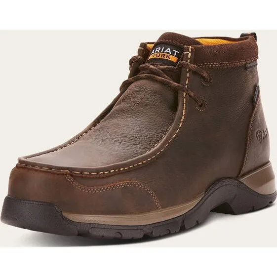 Ariat Men's Edge Lte Comp Toe Waterproof Work Boot - Dark Brown - 10024956