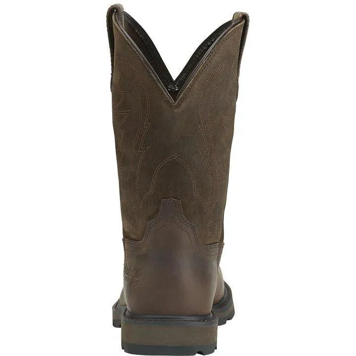 Ariat Men's Groundbreaker 10" Steel Toe Western Work Boot - Brown - 10014241