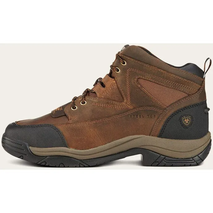 Ariat Men's Terrain Wide Square Toe Steel Toe Work Boot -Brown- 10016379