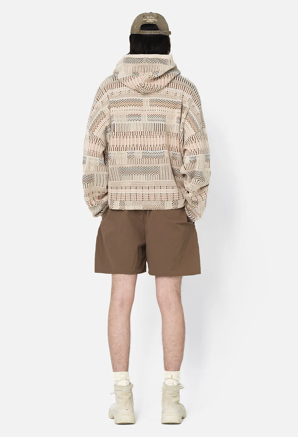 Bassett Knit Poncho / Ivory X Multi