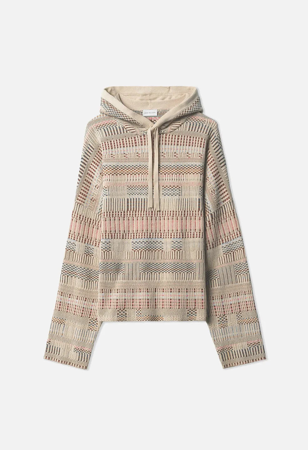 Bassett Knit Poncho / Ivory X Multi