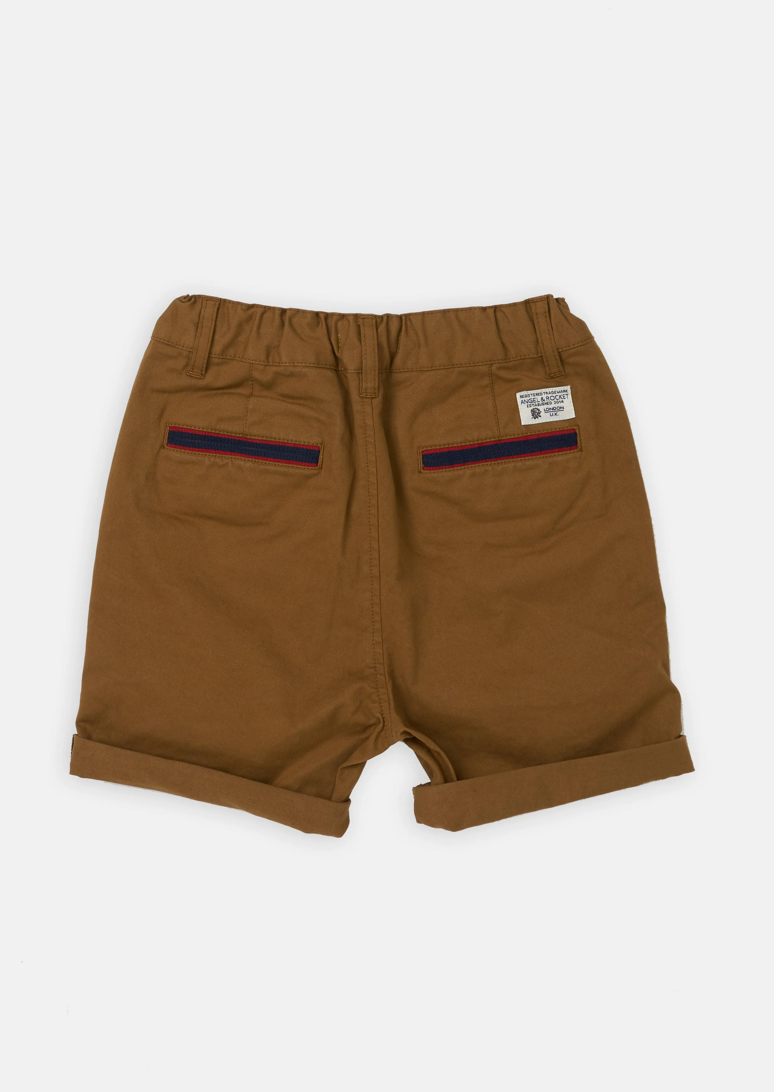 Boys Solid Mustard Smart Shorts