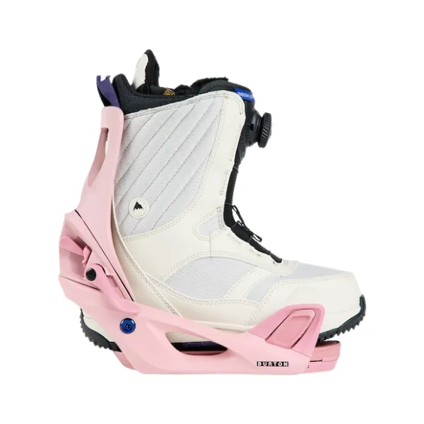 Burton 2024 Women's Step On Re:Flex Snowboard Bindings - Powder Blush