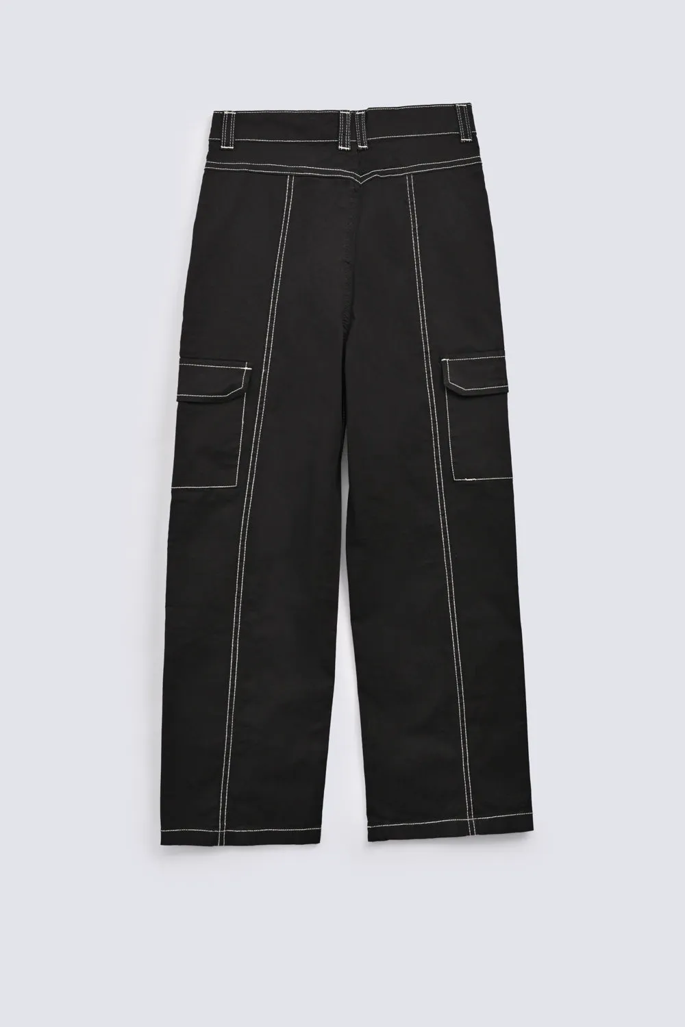 CARGO PANTS WITH CONTRAST TOPSTITCHES