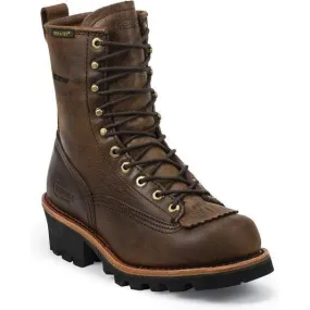 Chippewa Men's Paladin 8 Soft Toe WP Logger Work Boot- Brown - 73100