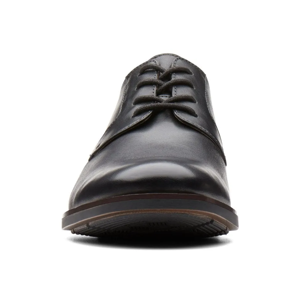 Clarks Becken Plain Black Leather