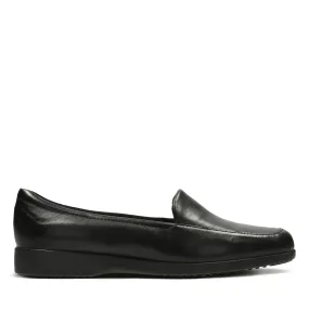 Clarks Georgia Black Leather