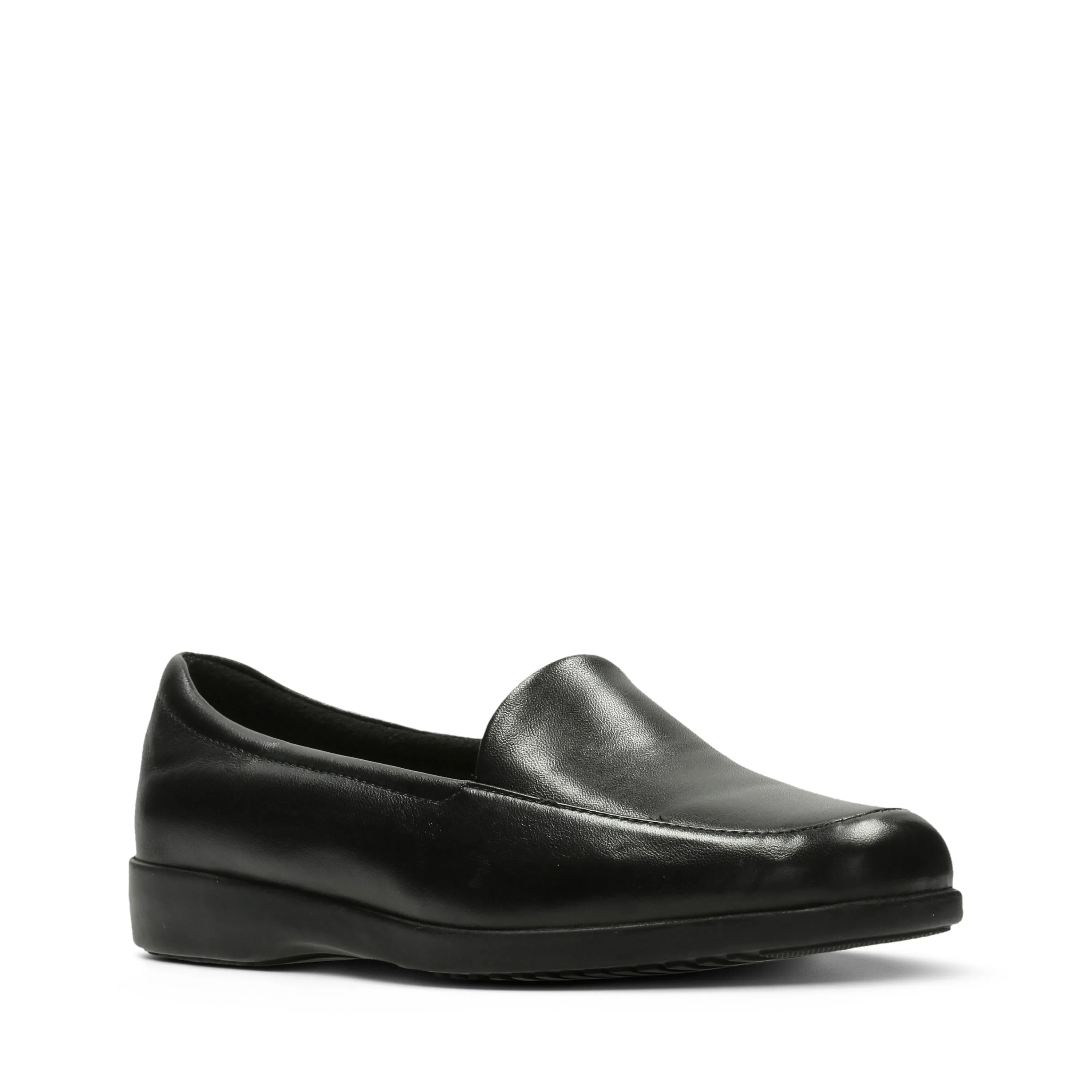 Clarks Georgia Black Leather