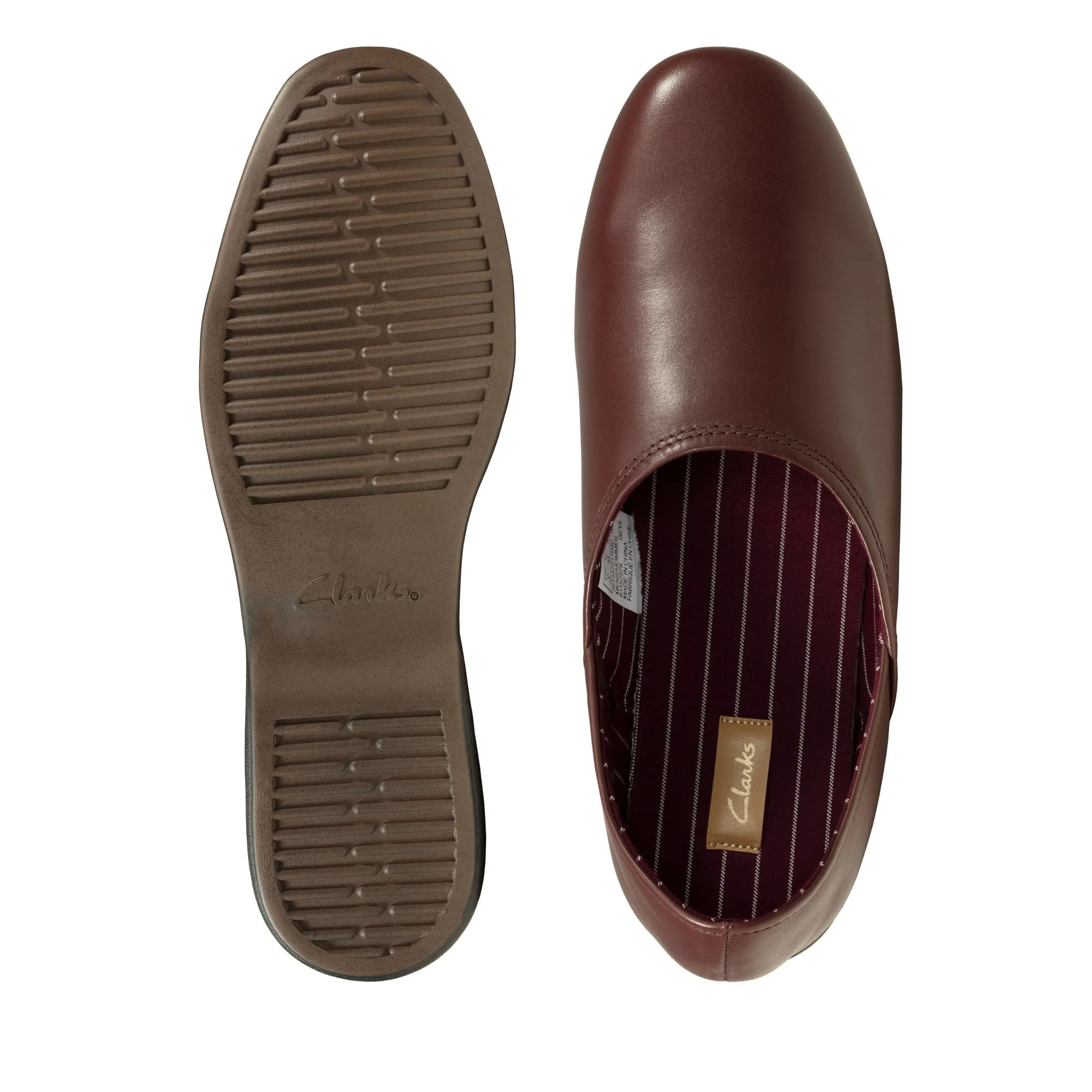 Clarks Harston Elite Burgundy Leather - Standard Width