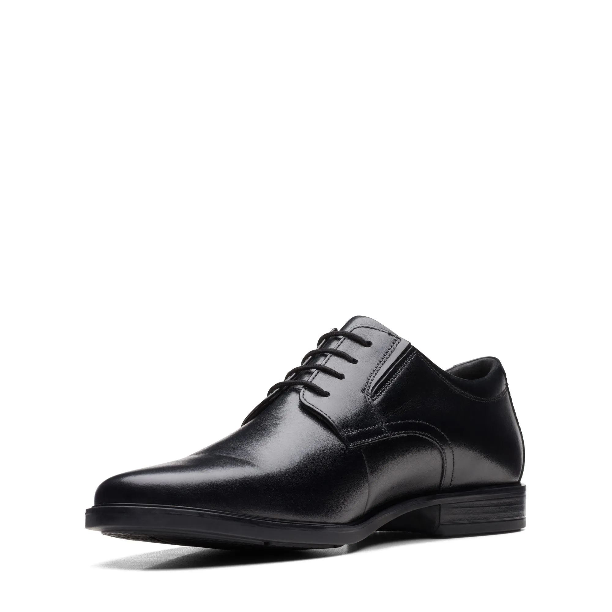 Clarks Howard Walk Black Leather - Wide Width