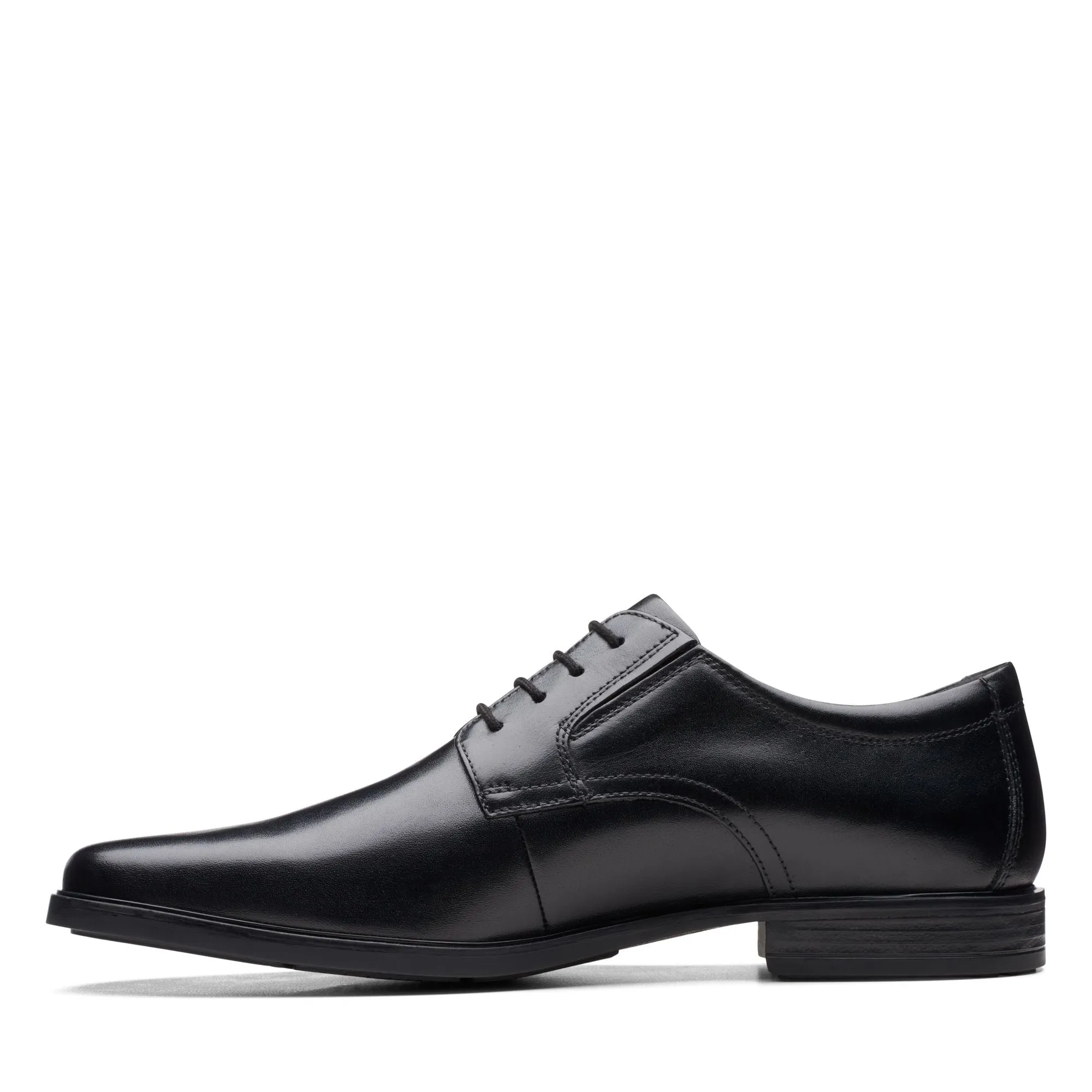 Clarks Howard Walk Black Leather - Wide Width