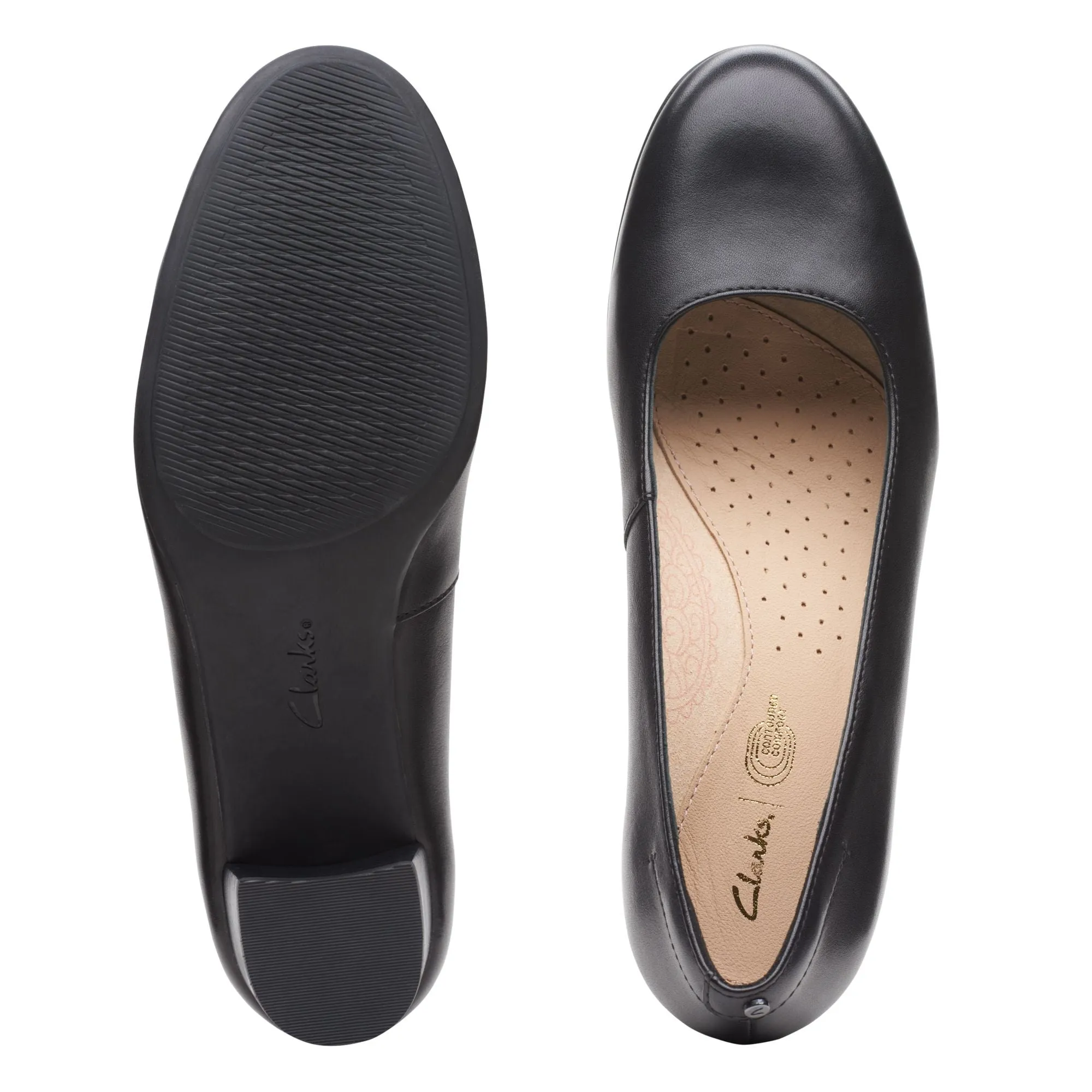 Clarks Linnae Pump Black Leather