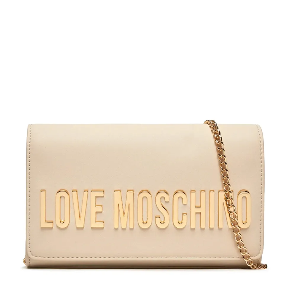 Clutch Donna con Tracolla LOVE MOSCHINO linea Smart Daily Maxi Lettering Avorio