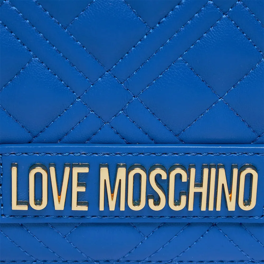 Clutch Donna con Tracolla LOVE MOSCHINO linea Smart Daily Quilted Blu Zaffiro