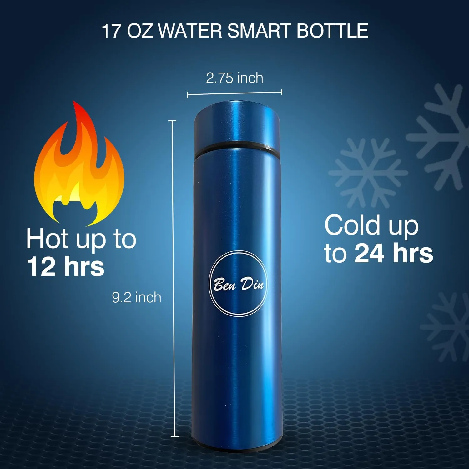 Coffee Tea Thermos, Smart Sports LED Temperature Display Water Bottle