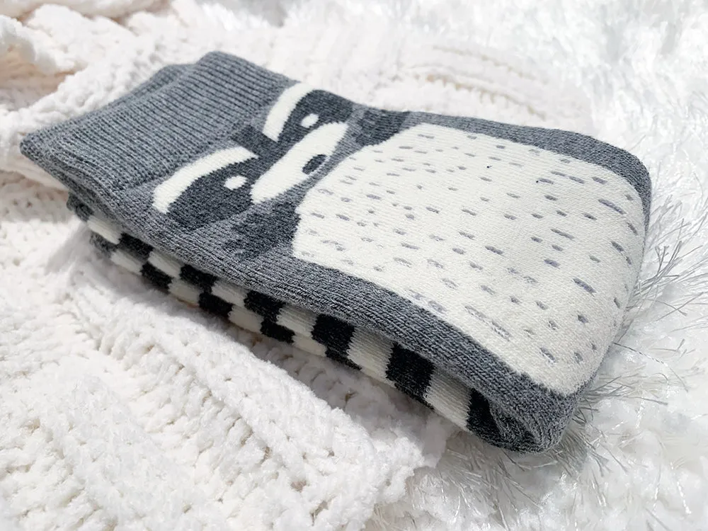 Cozy Cotton Socks - Raccoons