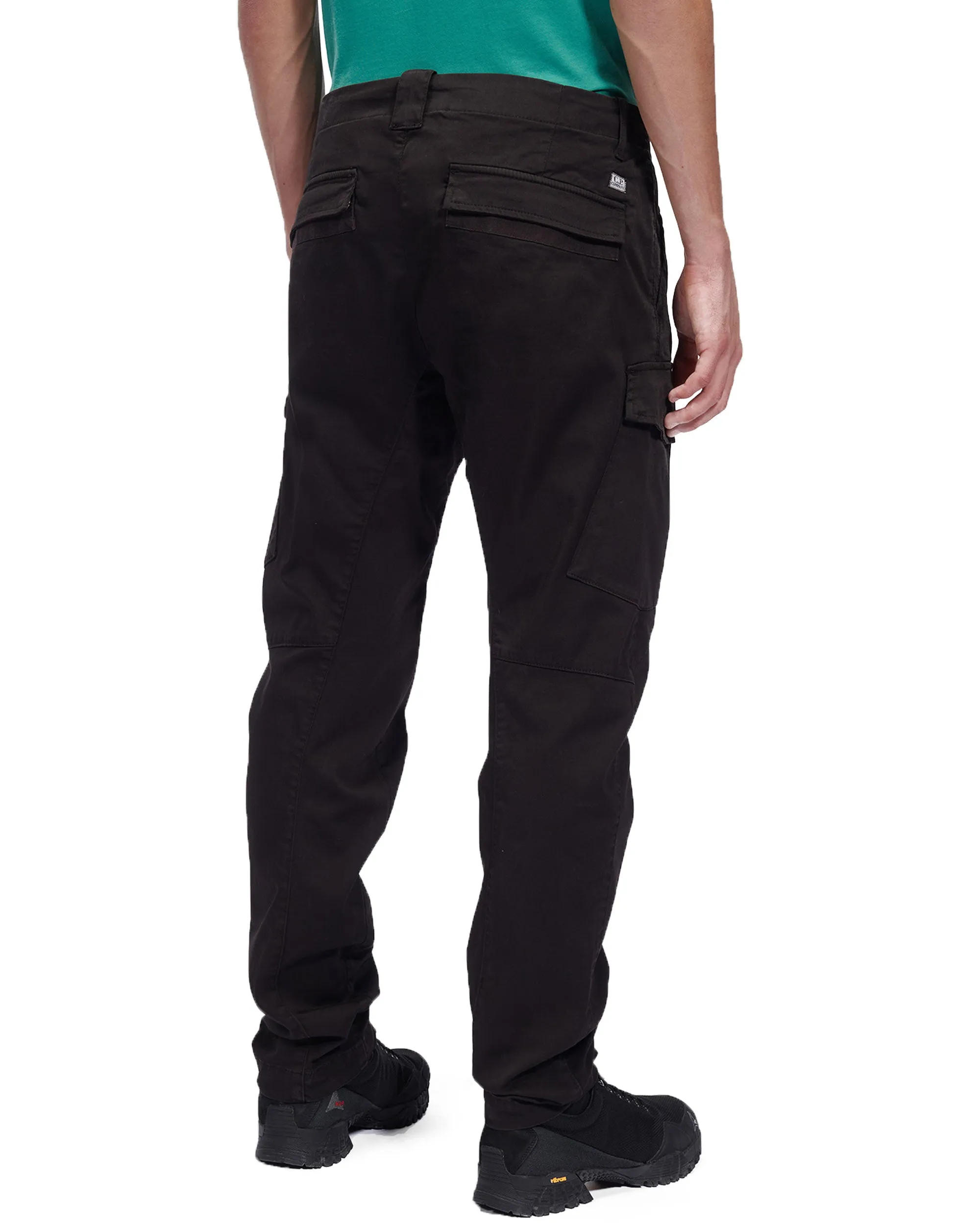 CP Company Pantalone Stretch Sateen Cargo Nero