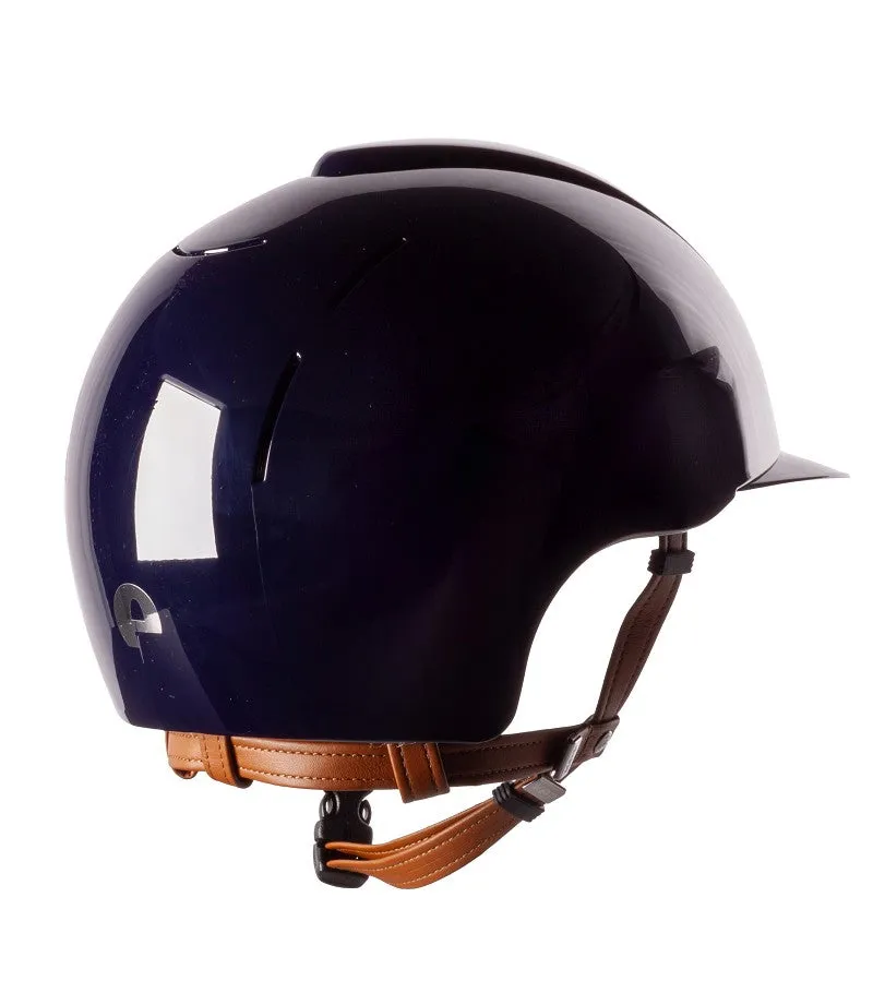 Cromo Smart Polish Helmet with Beige Chin Strap