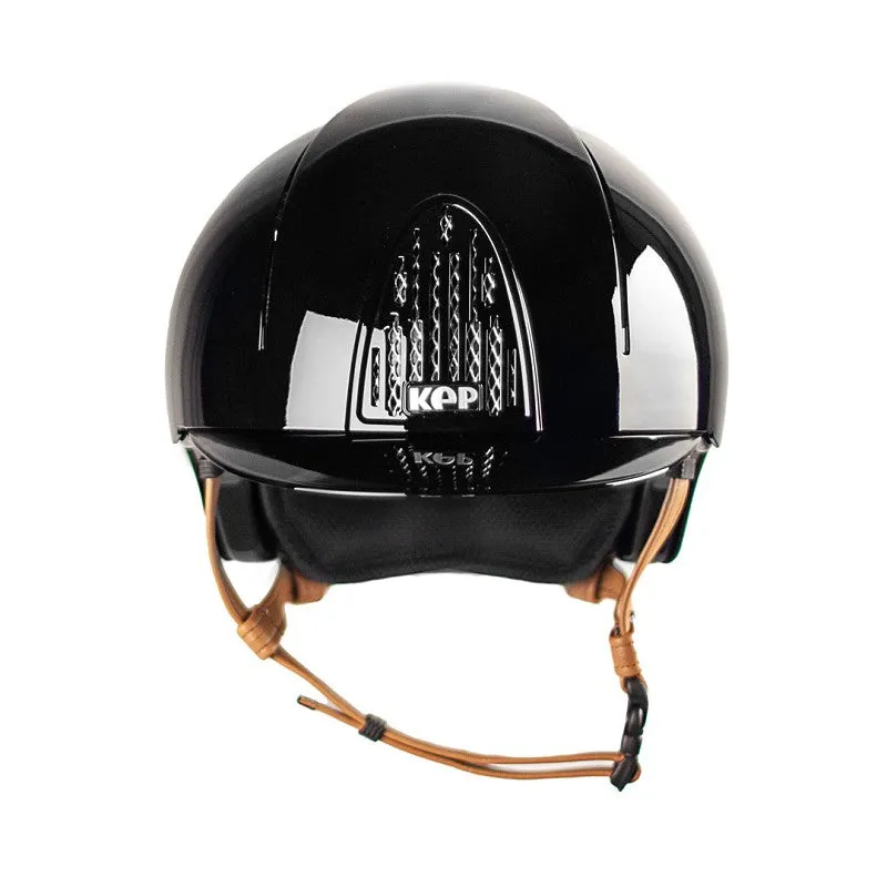 Cromo Smart Polish Helmet with Beige Chin Strap