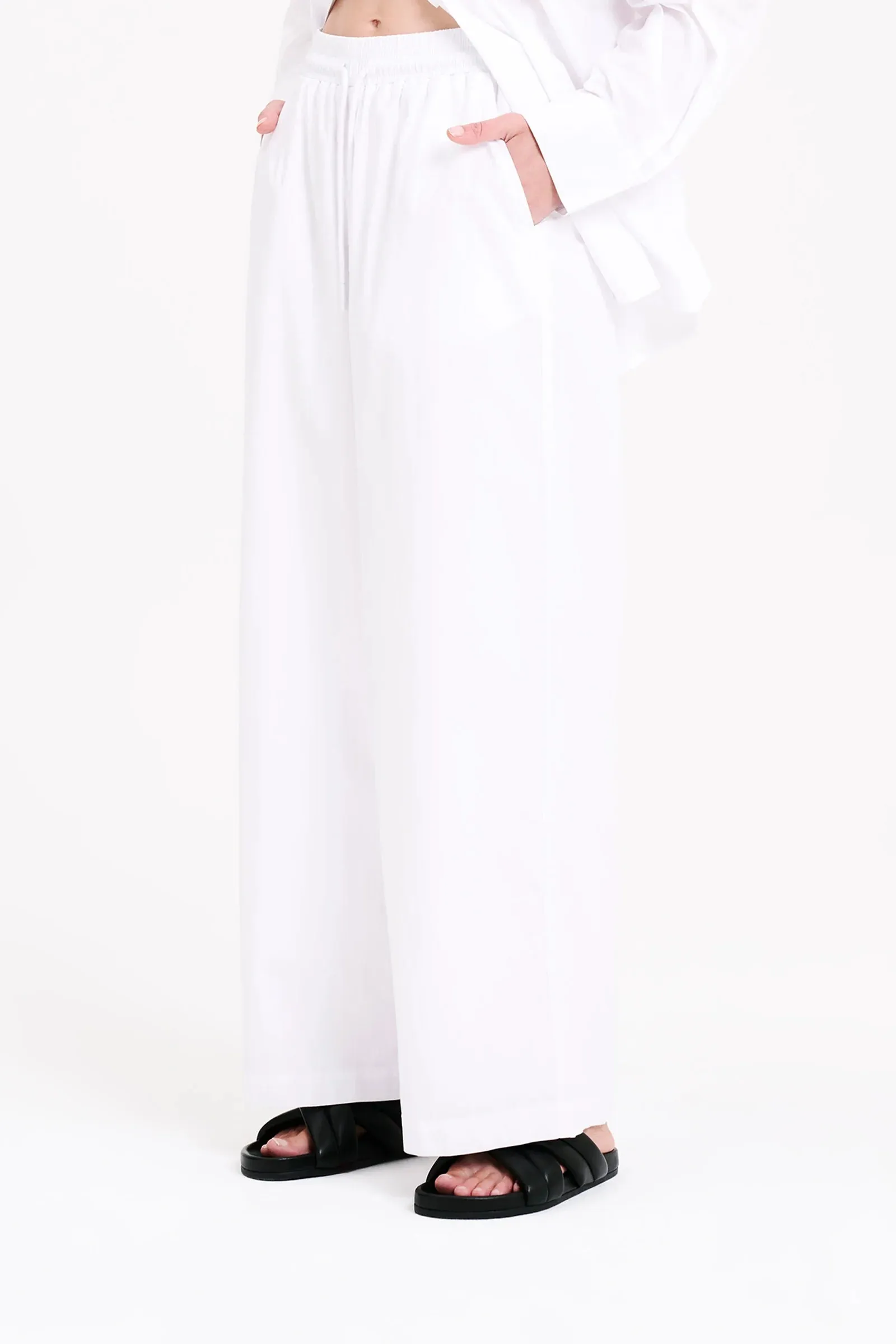 Cruz Poplin Pant White