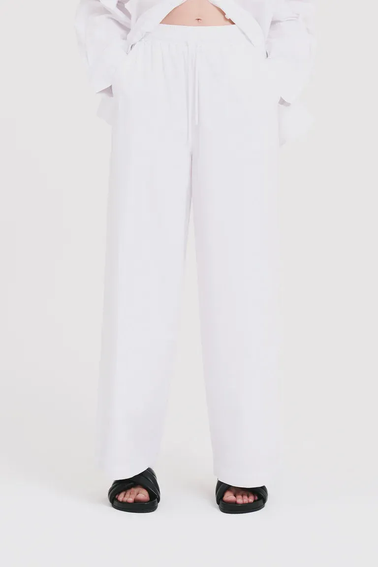 Cruz Poplin Pant White