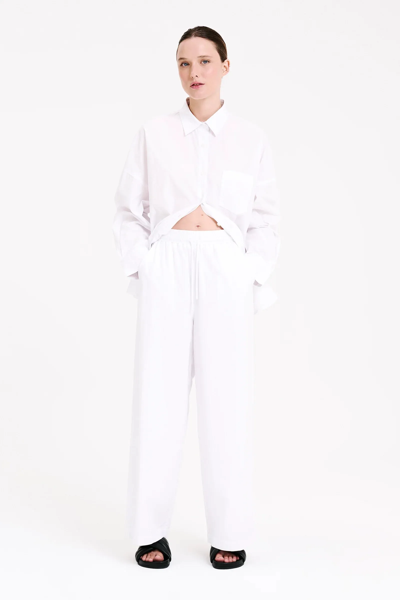 Cruz Poplin Pant White