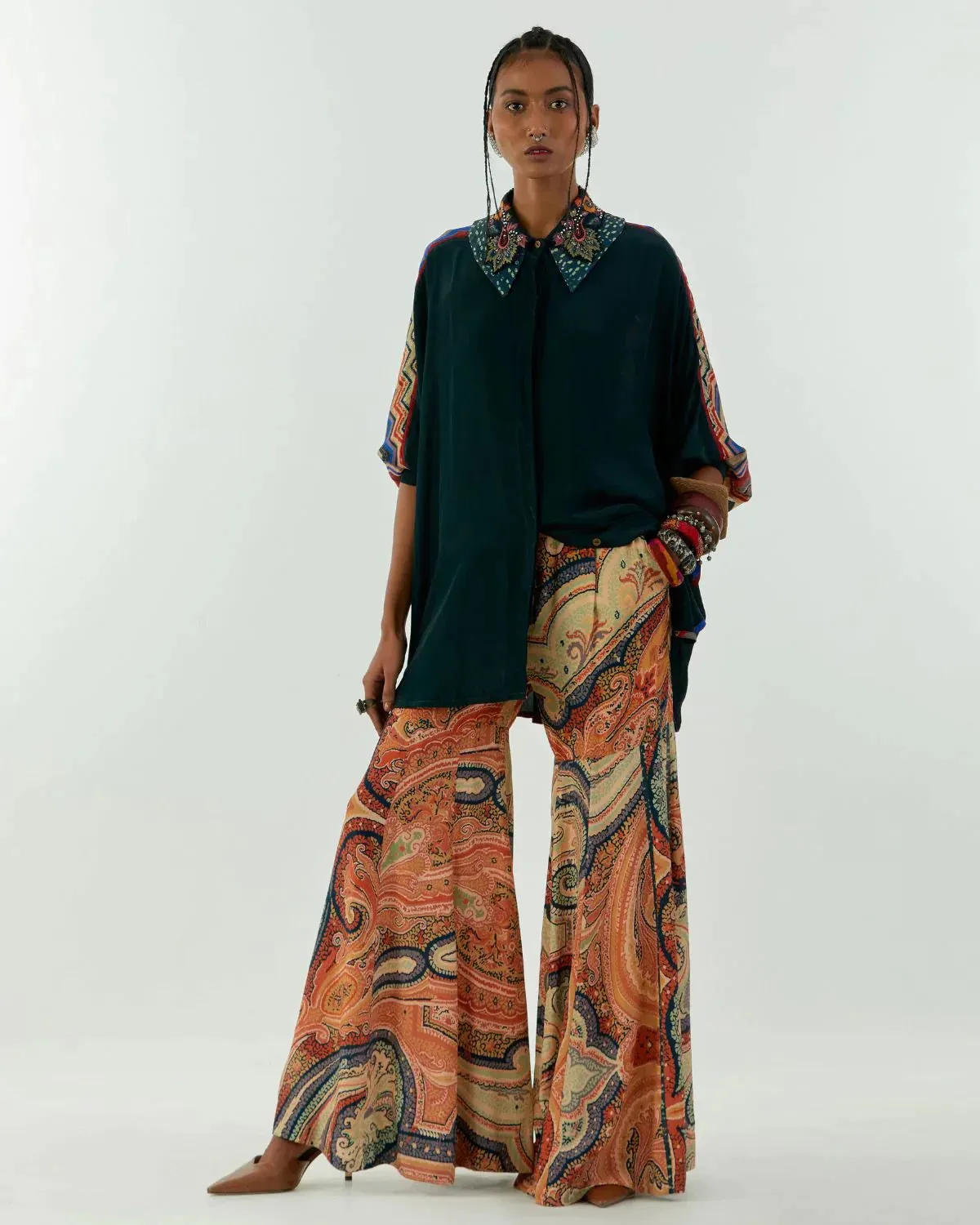 Deep Teal Sharara Pant