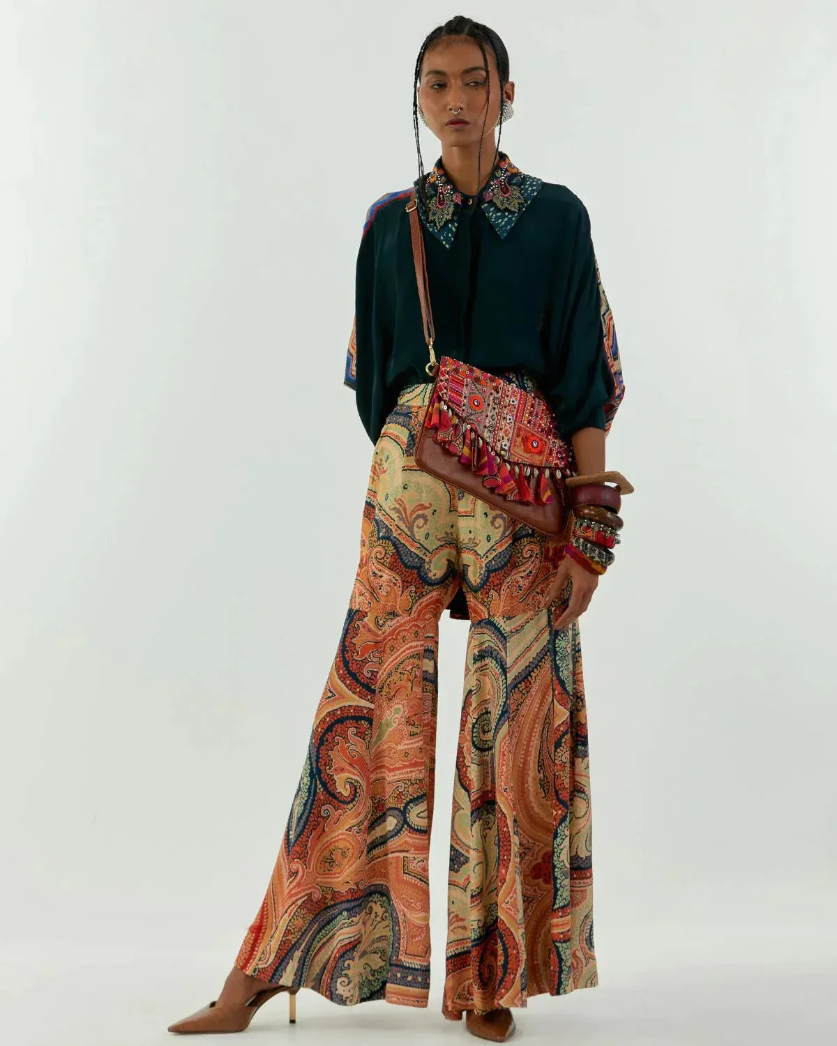 Deep Teal Sharara Pant