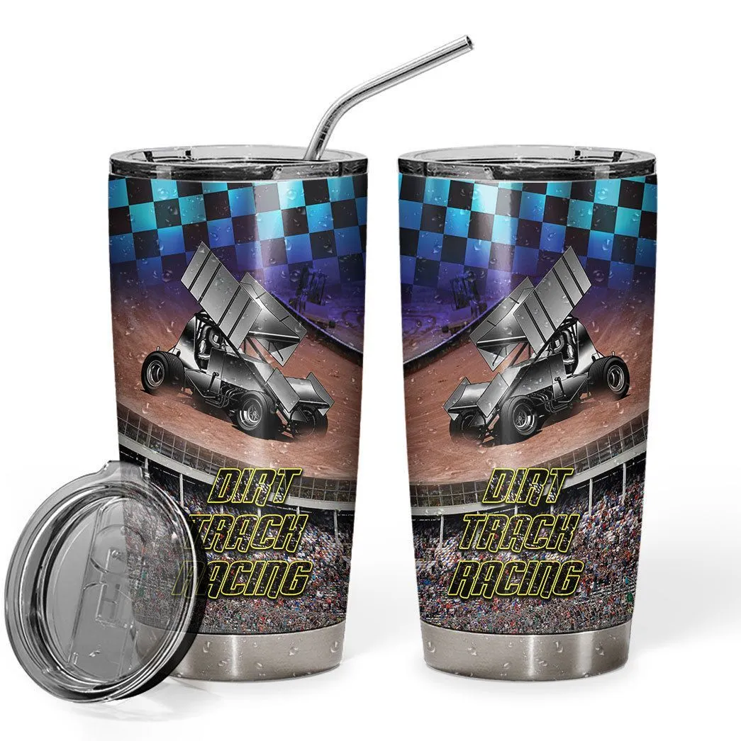 Gearhuman 3D Dirt Track Racing Tumbler