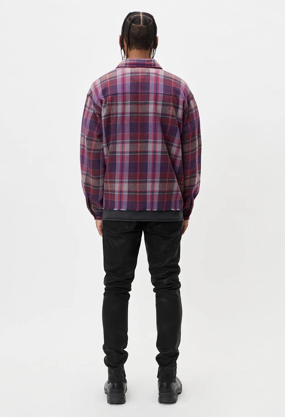 Hemi Oversized Shirt / Elderberry Check