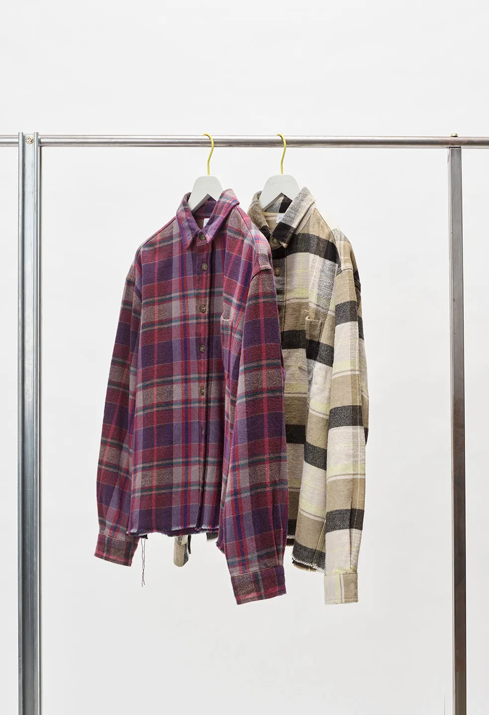 Hemi Oversized Shirt / Elderberry Check