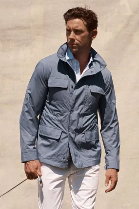 Hooded Field Jacket - Sky Blue Tech