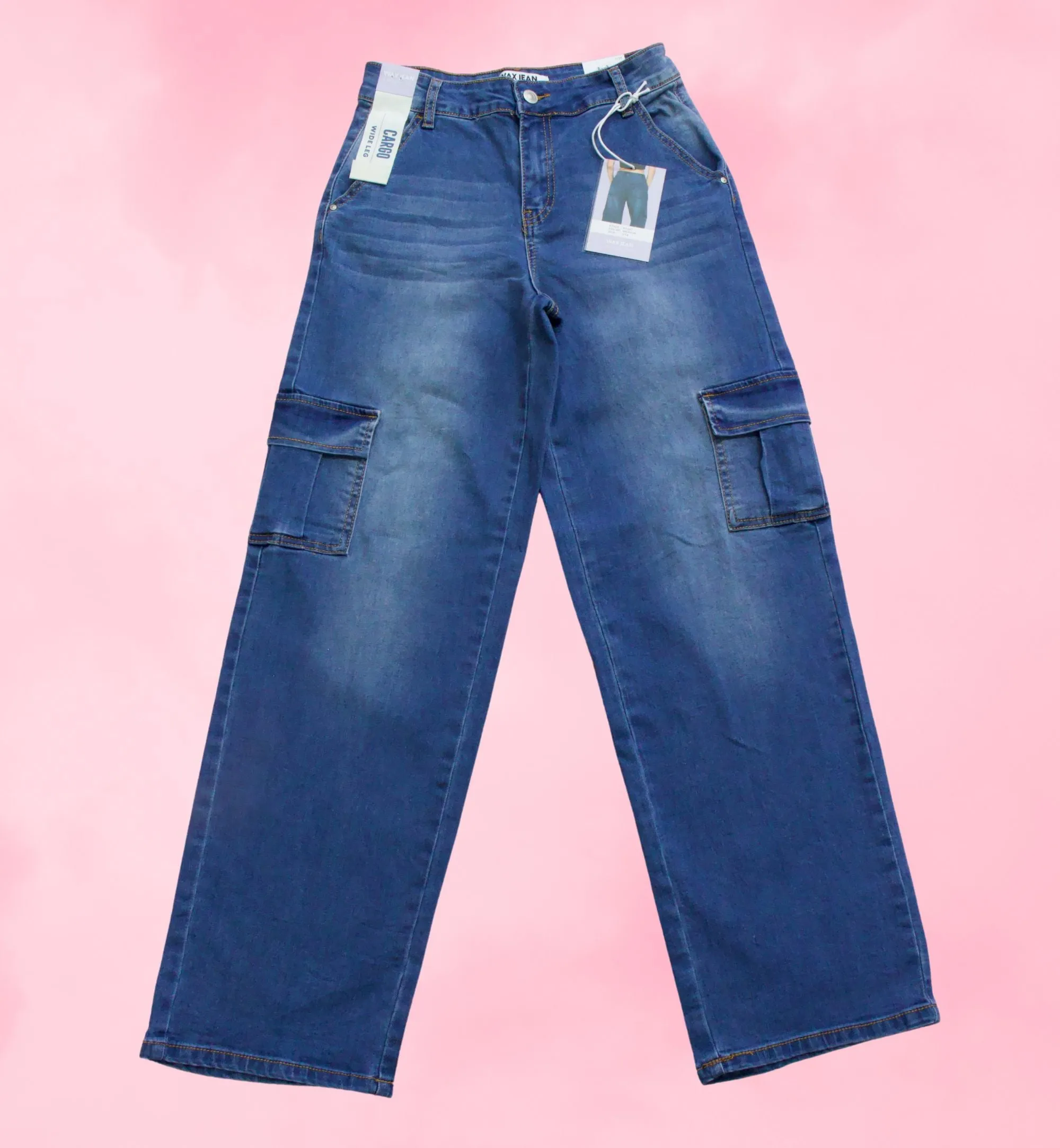 JEANS CARGO Y WIDE LEG LISOS 90337