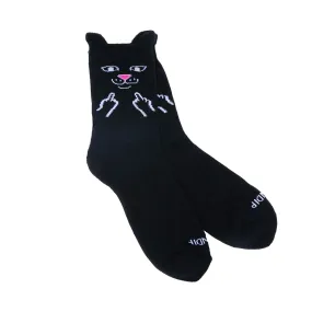 Jerm Face Mid Socks (Black)