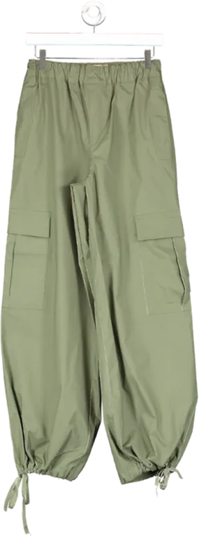 JJXX Green Yoko Cosy Cargo Pant UK M