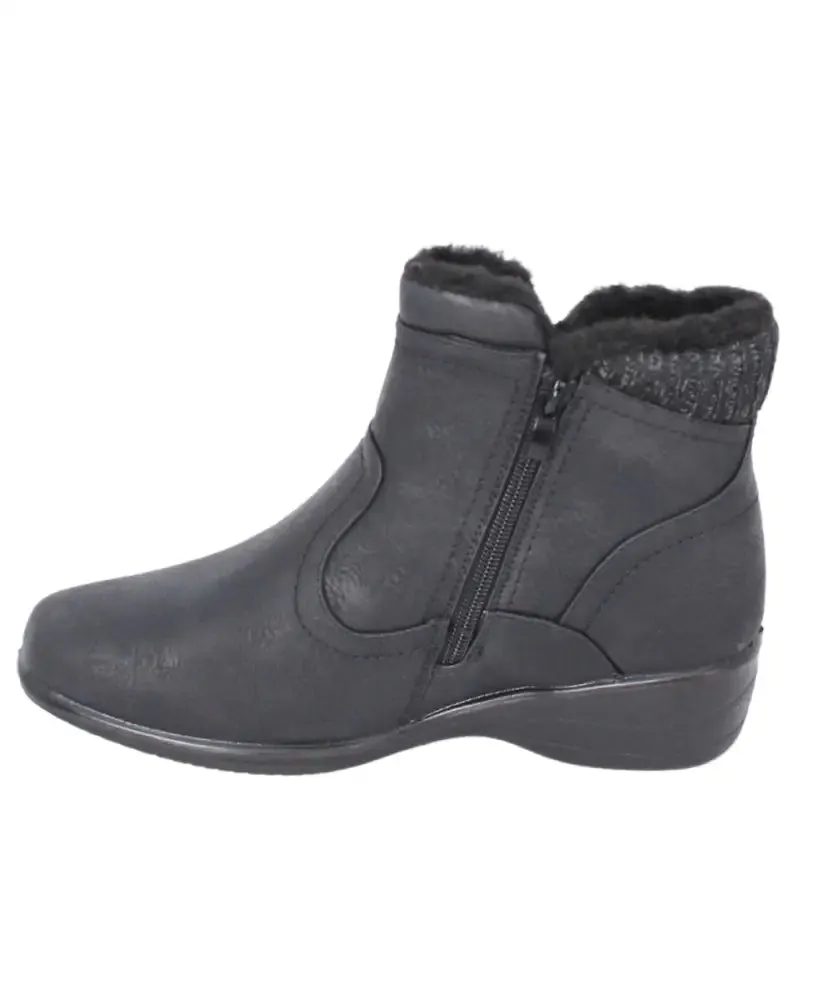 Ladies Zip Detail Ankle Boot