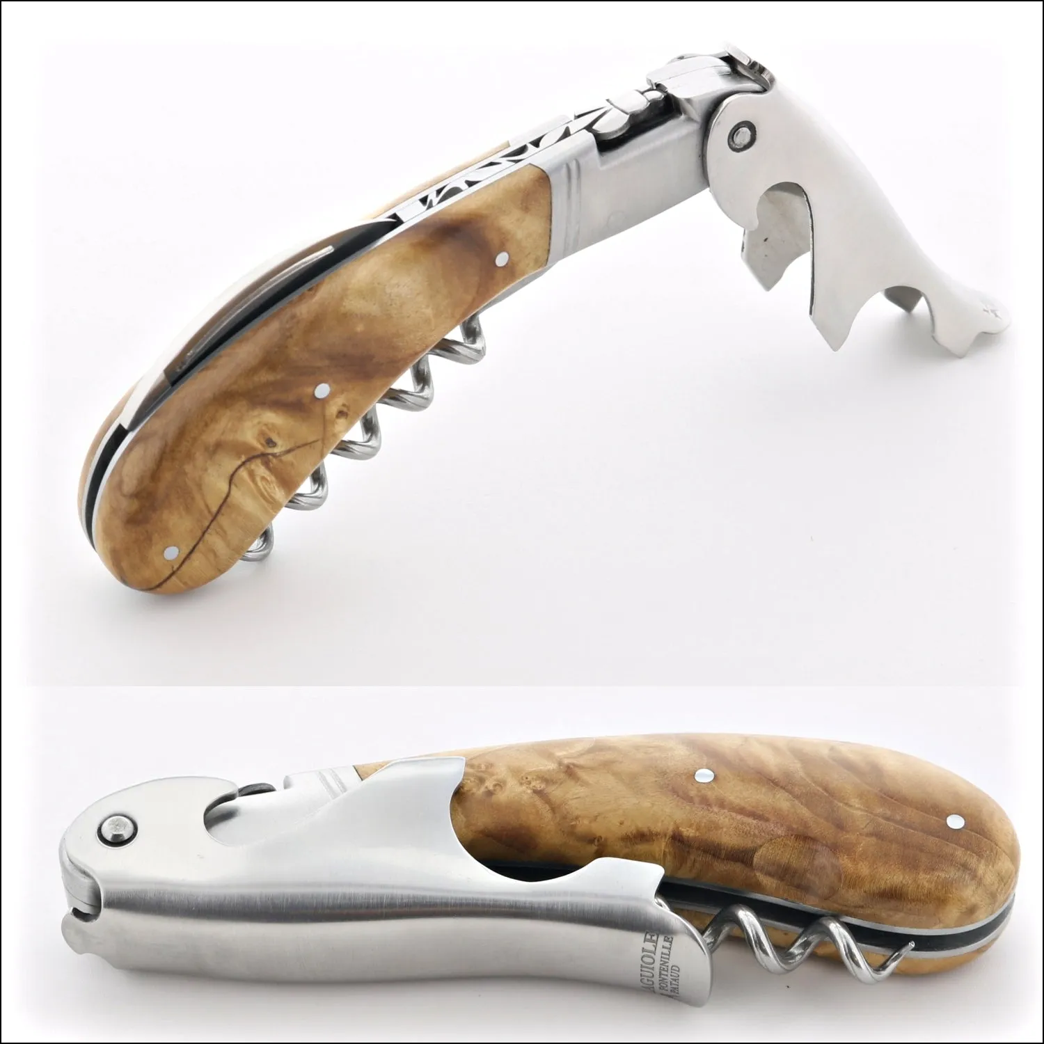 Laguiole Magnum Burled Maple Corkscrew - D