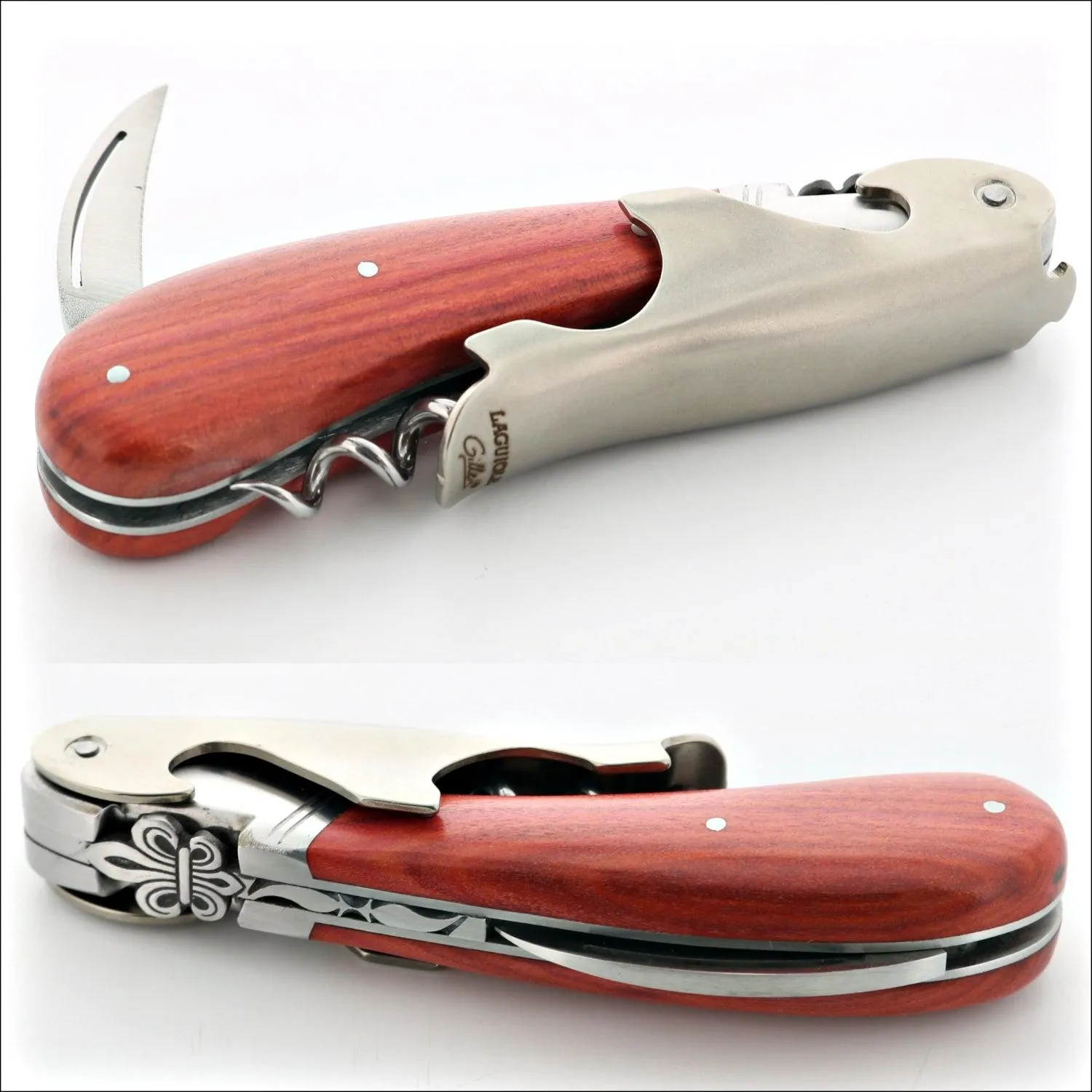 Laguiole Magnum Corkscrew Deco Fleur de Lys - Rosewood