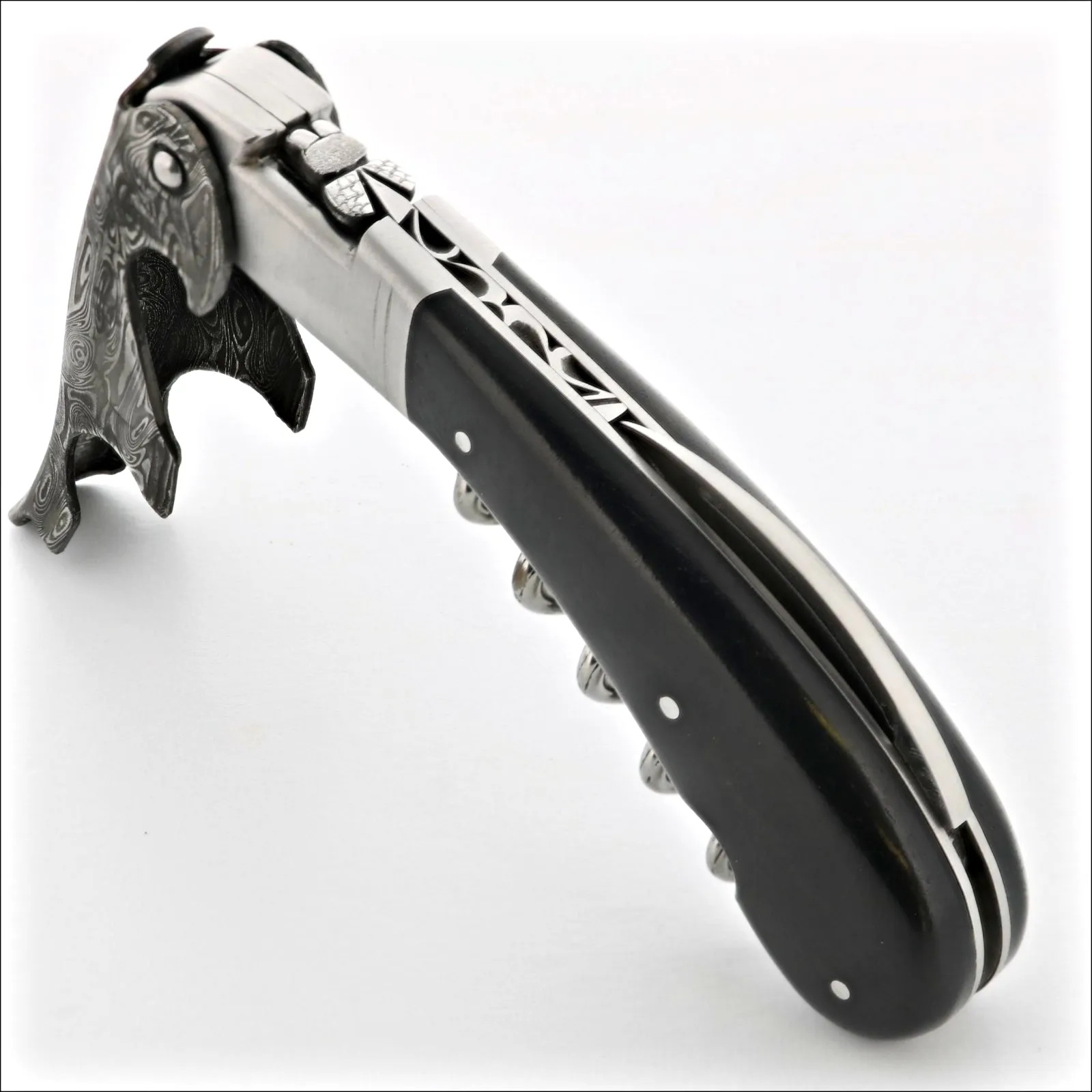 Laguiole Magnum Damascus Ebony Corkscrew