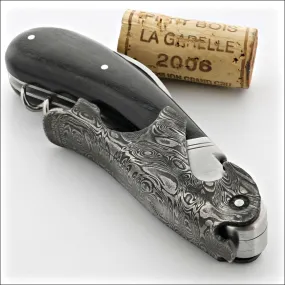 Laguiole Magnum Damascus Ebony Corkscrew