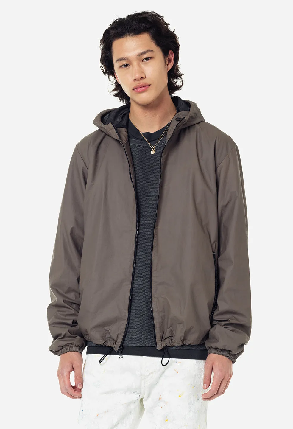 Leather Adapt Anorak / Taupe