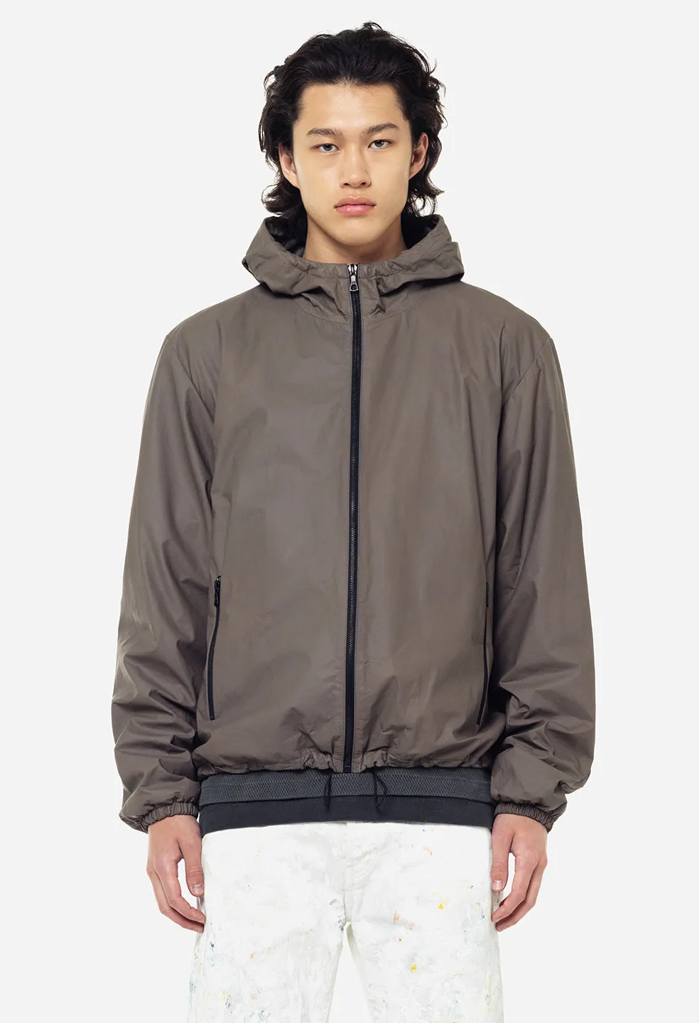 Leather Adapt Anorak / Taupe