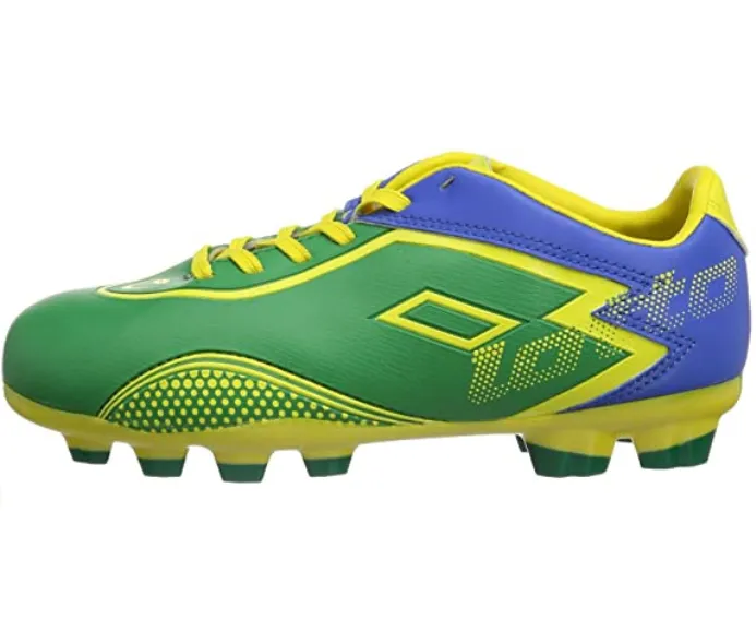 Lotto Zhero Gravity R0301 green-yellow-blue boys' football boot