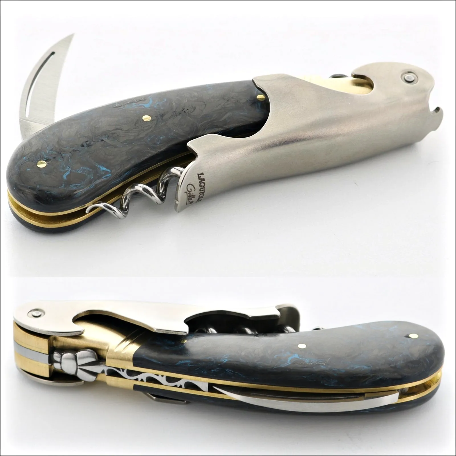 Magnum Cold Forged Brass Corkscrew - Blue Dark Matter