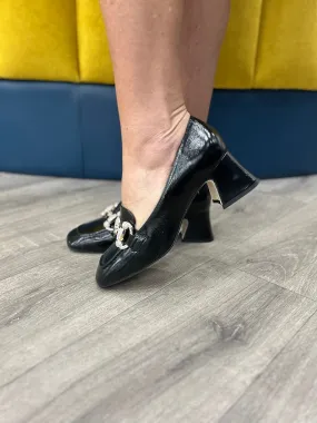 Marian Black Block Shoe